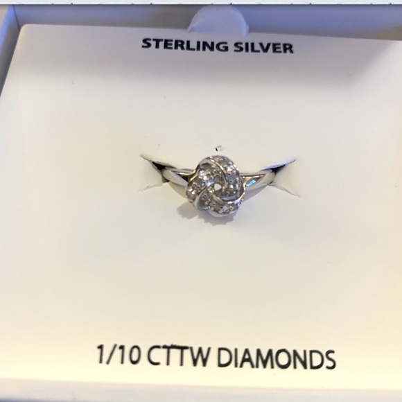 Sterling Silver with Diamond accent rings - $60 each - Picture 5 of 6